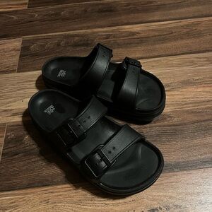Wild Fable Black Double Strap Sandals